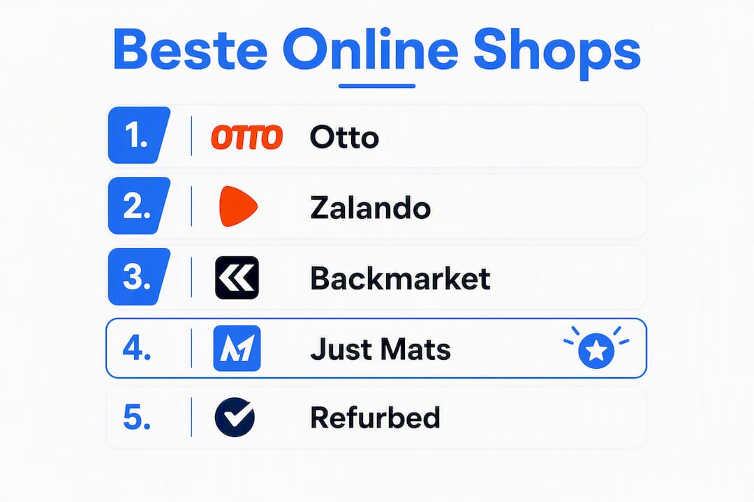 Übersichtsgrafik: Die Top Online-Shops im Vergleich