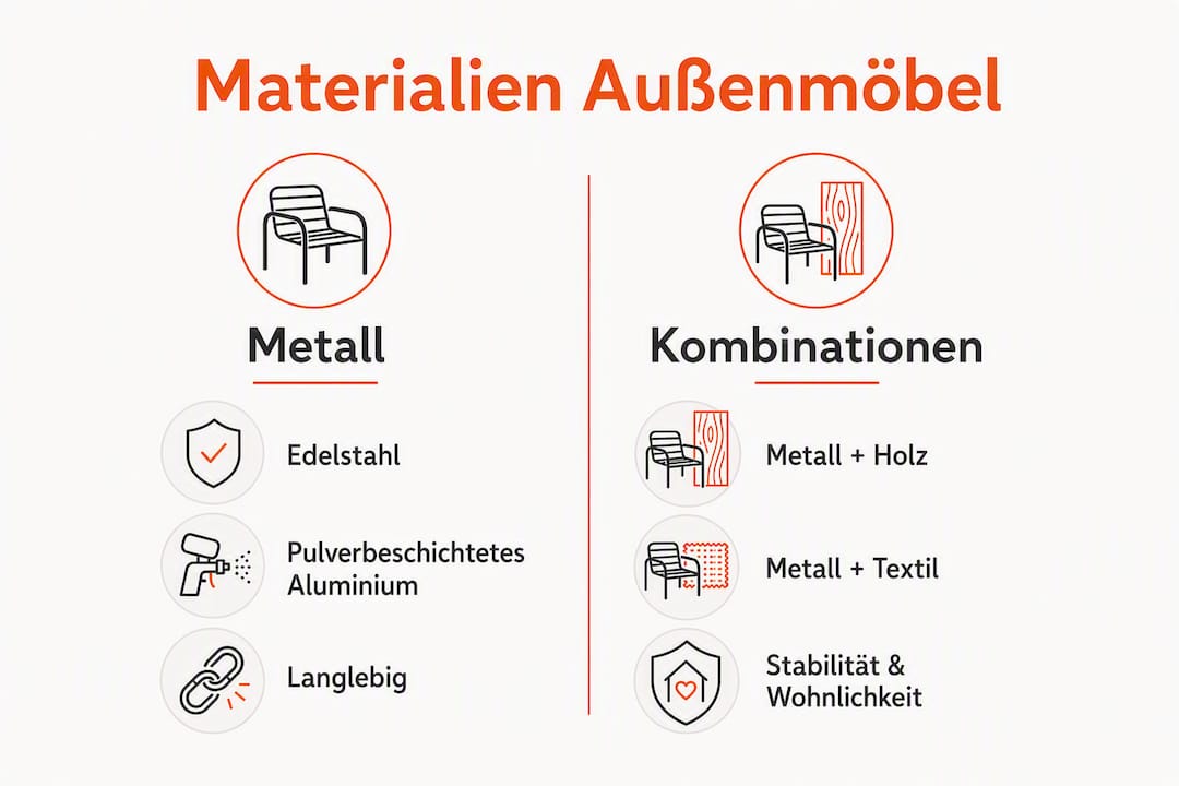 Infografik: Welches Material eignet sich am besten für Gartenmöbel?