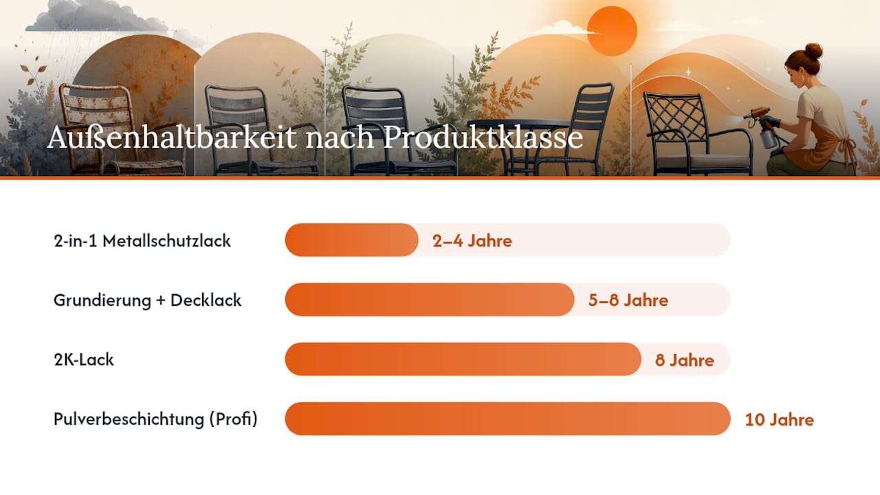 Übersichtstabelle: Verschiedene Produkte zum Metallschutz im Vergleich