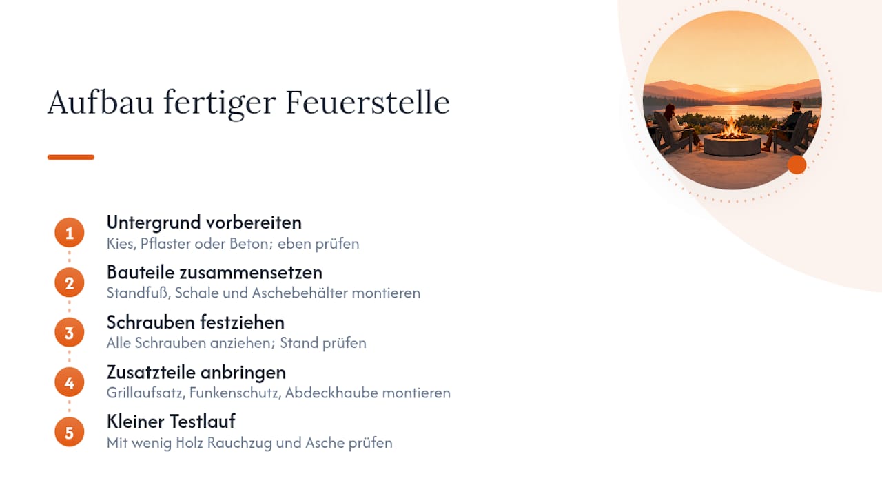Fünf Schritte zum Bau einer Feuerstelle