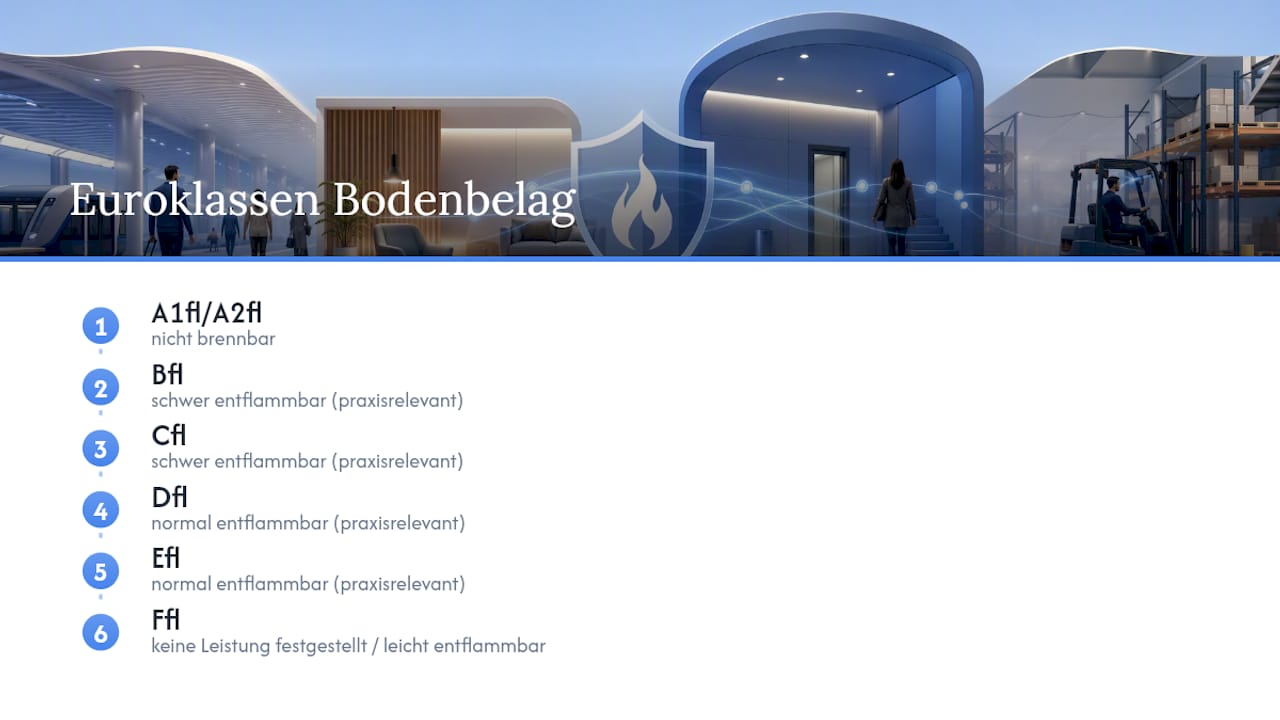 Euroklassen-Skala für Bodenbeläge