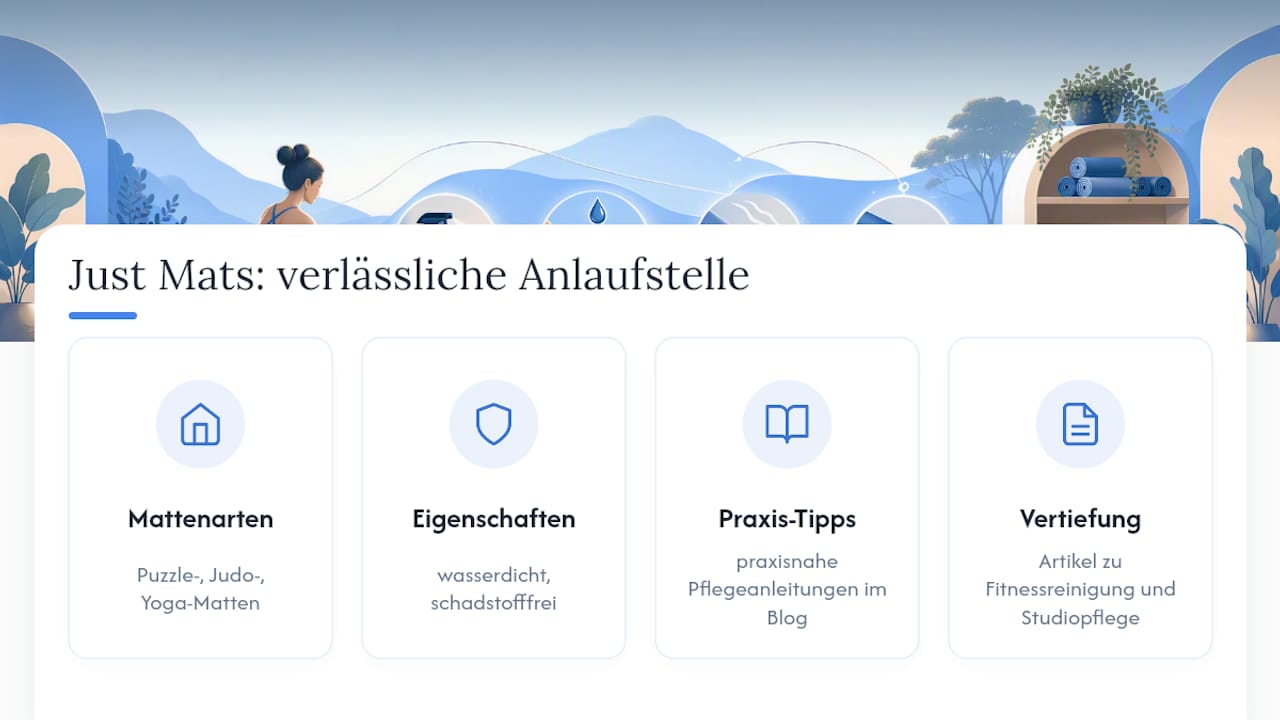 Just Mats als verlässliche Anlaufstelle für Mattenpflege — overview diagram