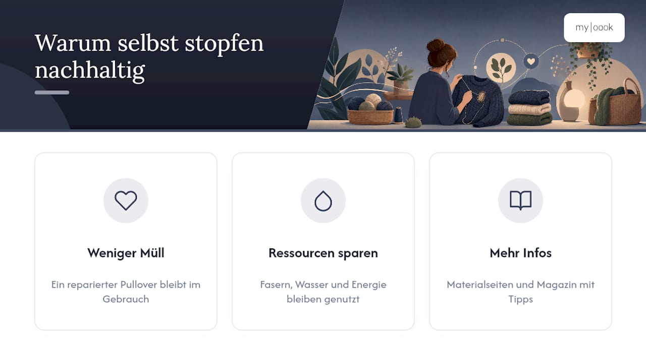 Warum selbst stopfen nachhaltig ist — overview diagram