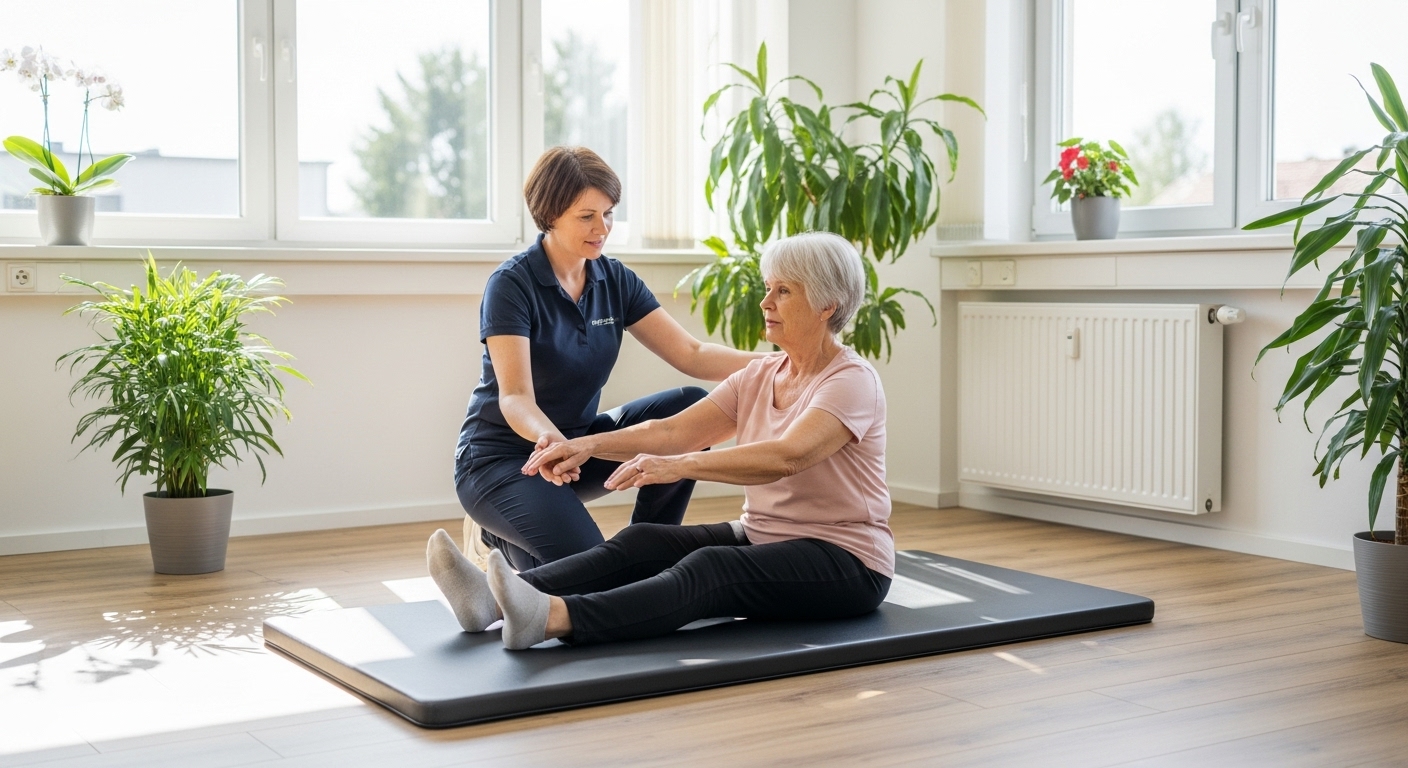 Gymnastikmatte Physiotherapie Anwendung