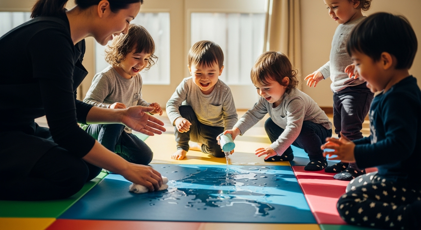 Kindertagesstätte wasserdichte Matten