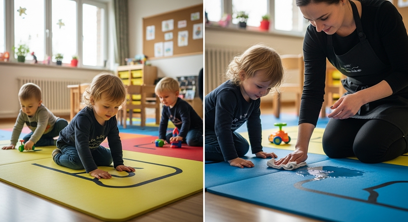 wasserdichte Matten Kindergarten Alltag
