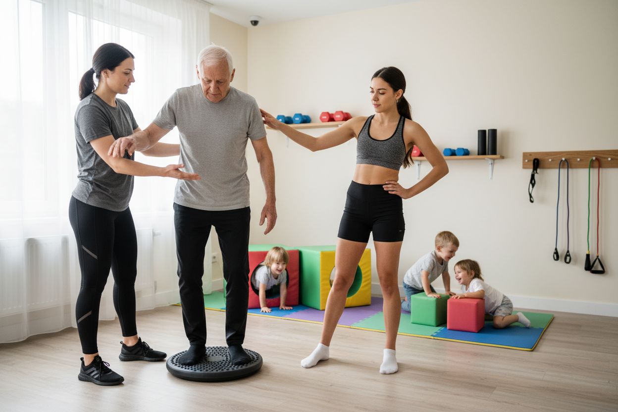 physiotherapieraum matten bewegungsräume