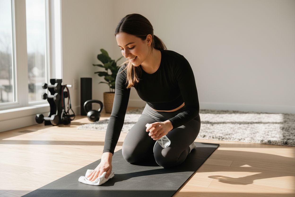 Fitnessmatte Pflege Reinigung
