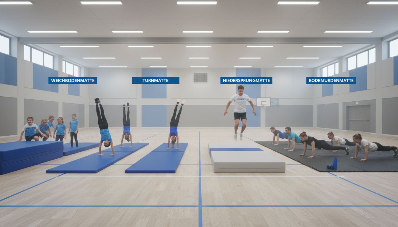 verschiedene Sportmatten Typen