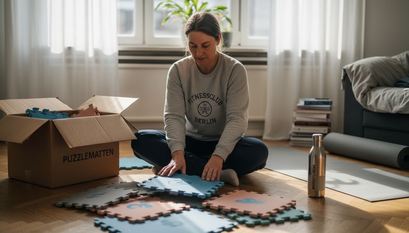 Puzzlematten zu Hause auspacken und ordentlich sortieren