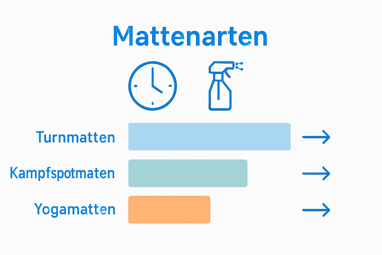 Infografik: Wie lange halten verschiedene Matten und wie pflegt man sie richtig?