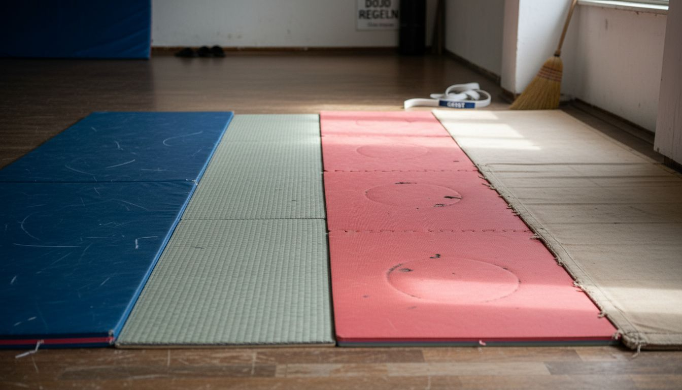 Verschiedene Mattenarten für Kampfsportarten