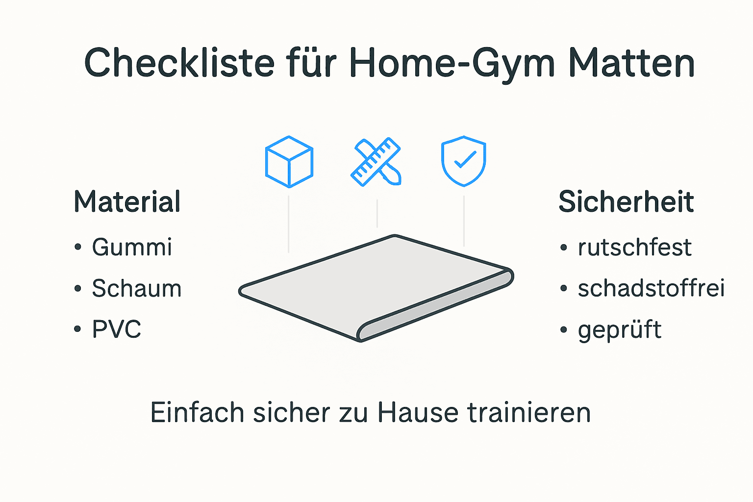 Infografik: Die ultimative Checkliste für Bodenmatten im eigenen Fitnessraum