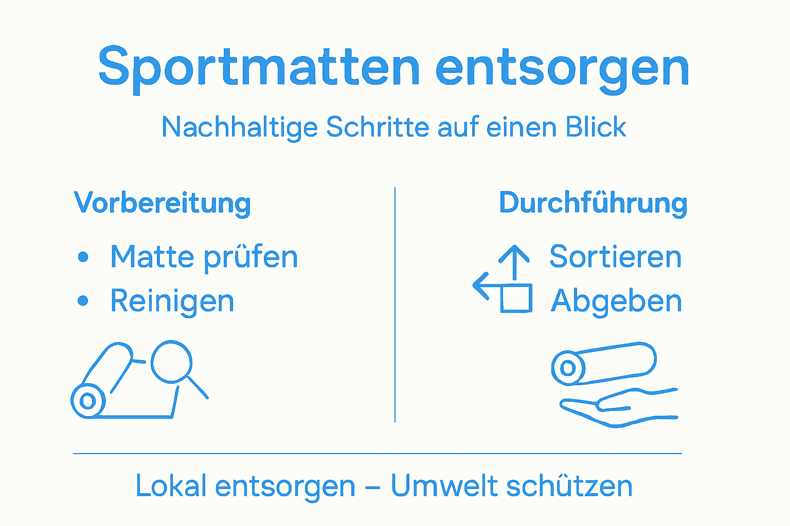 Grafik: So entsorgst du deine Sportmatte umweltfreundlich