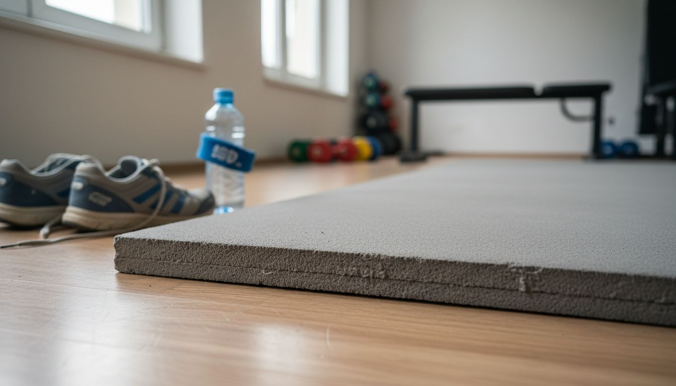 Detailansicht der Oberflächenstruktur einer Vollschaummatte