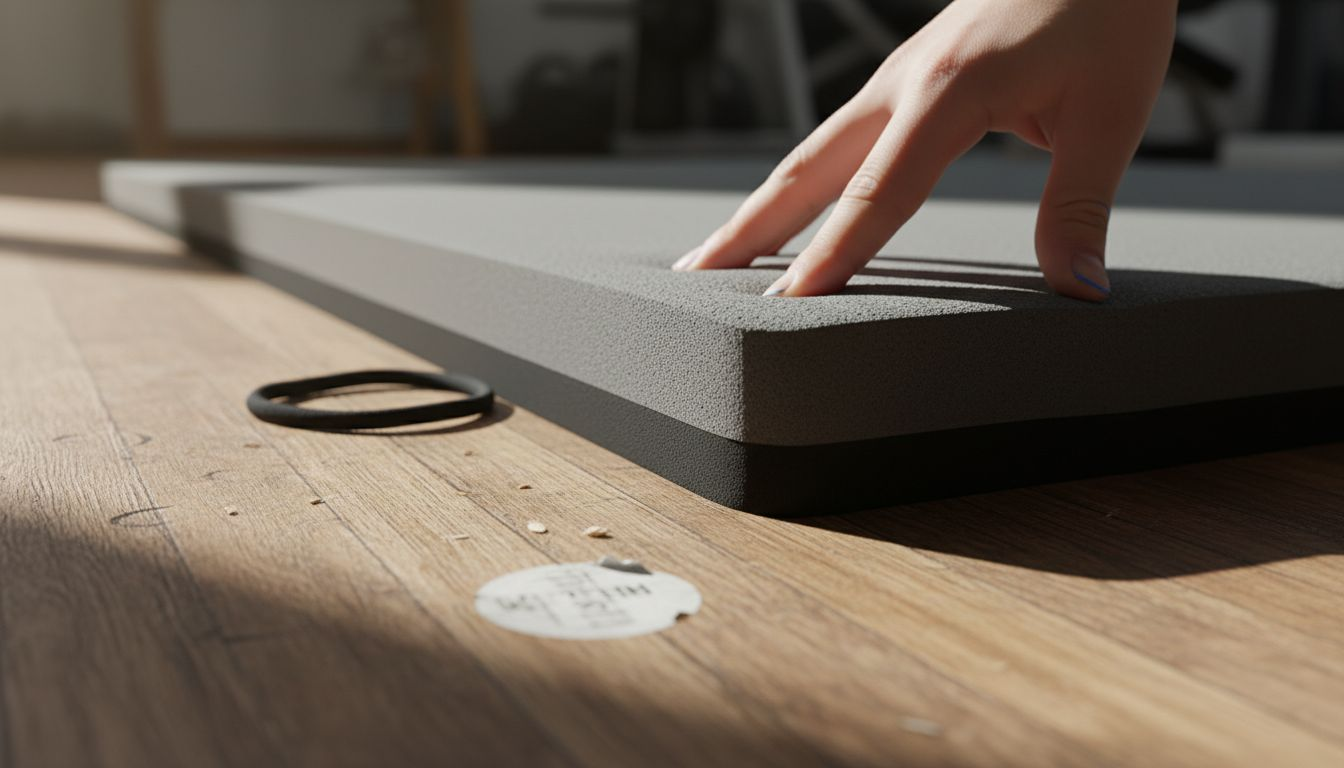 Detailansicht des Materials einer Trainingsmatte