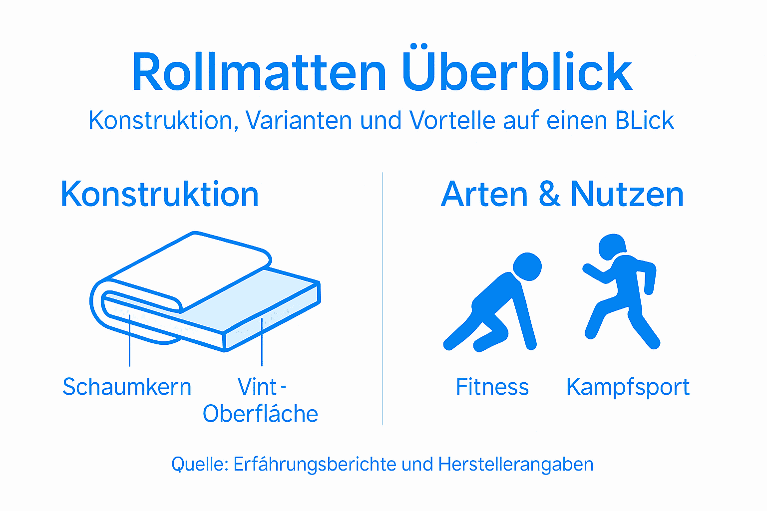 Übersicht: Aufbau, verschiedene Typen und Vorteile von Rollmatten