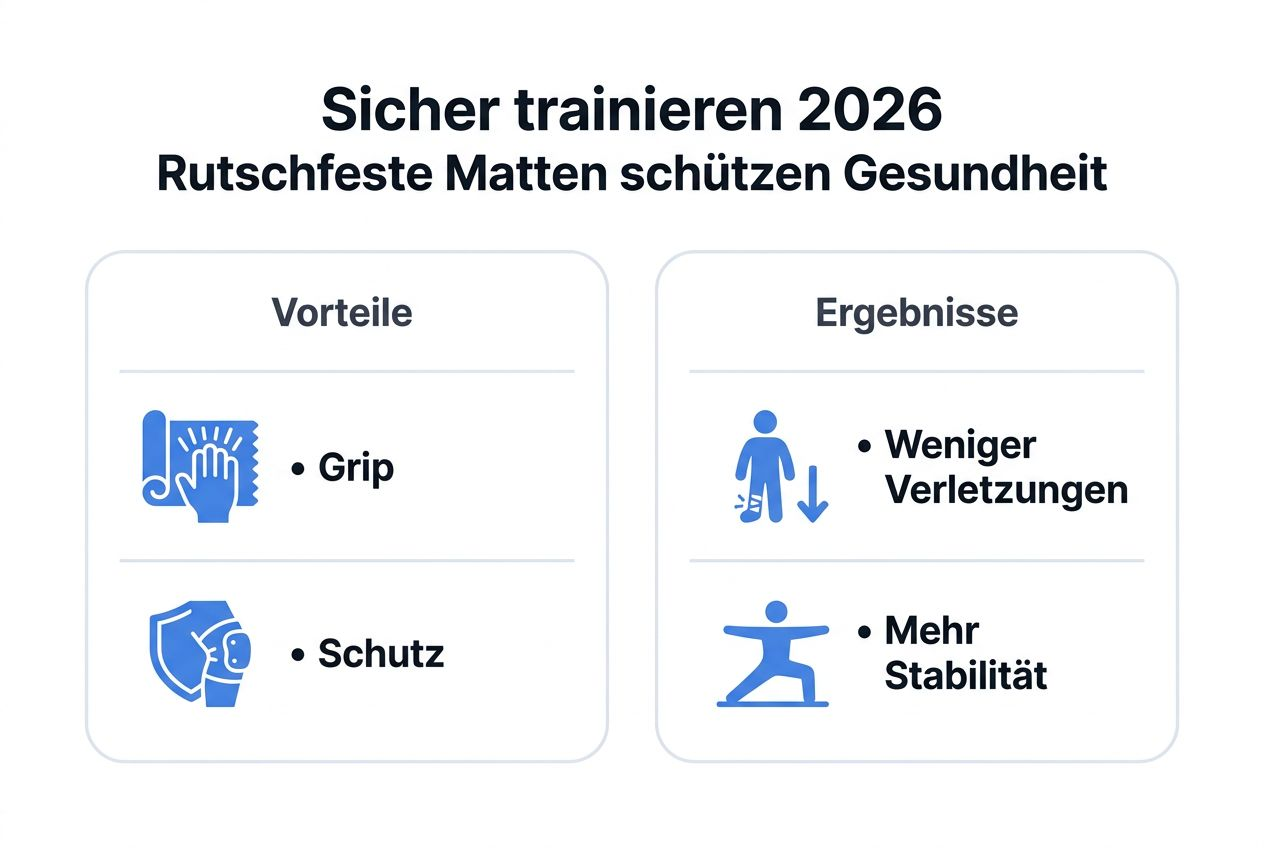Infografik: Die wichtigsten Vorteile von rutschfesten Matten auf einen Blick