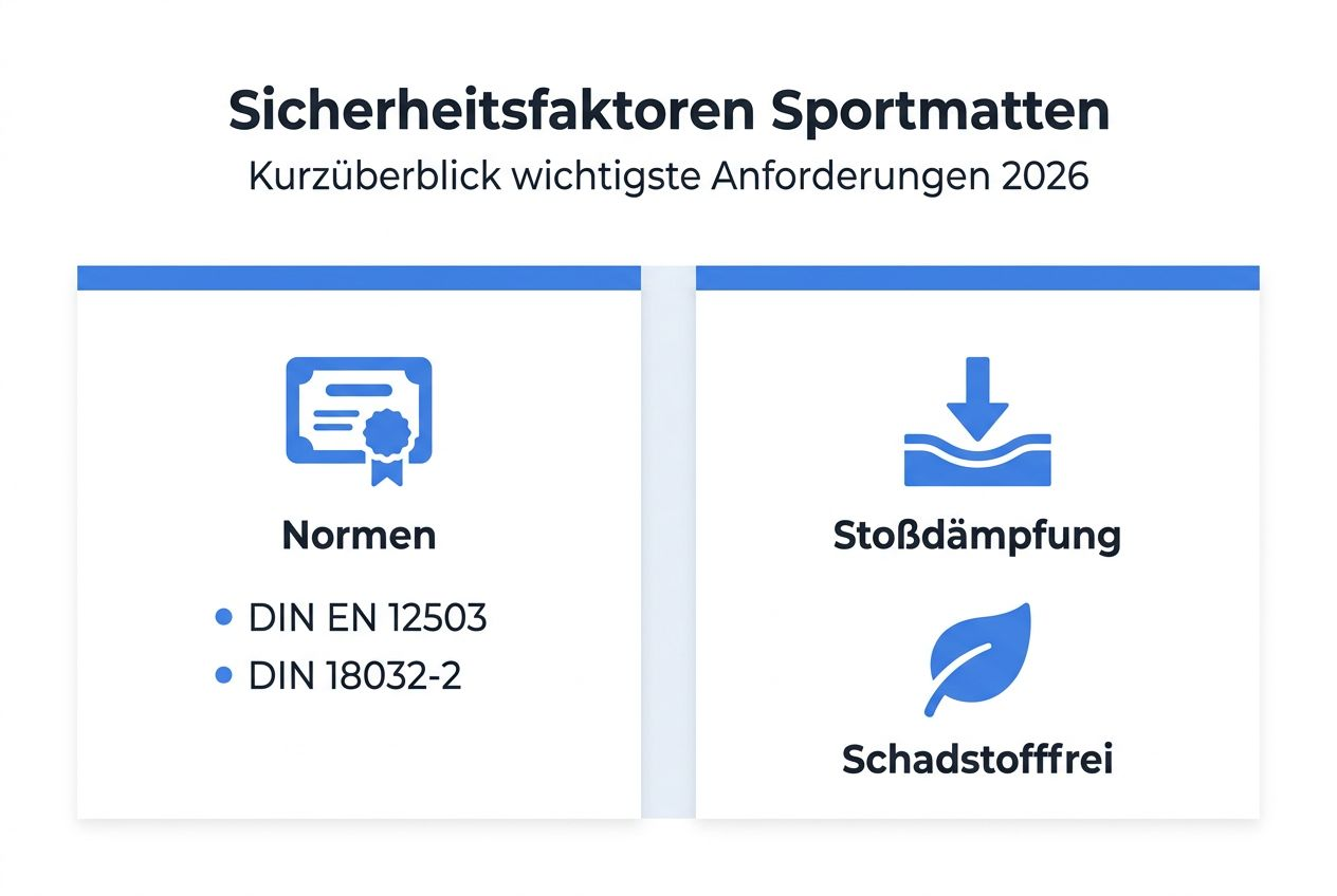 Infografik: Wichtige Sicherheitsaspekte bei Sportmatten