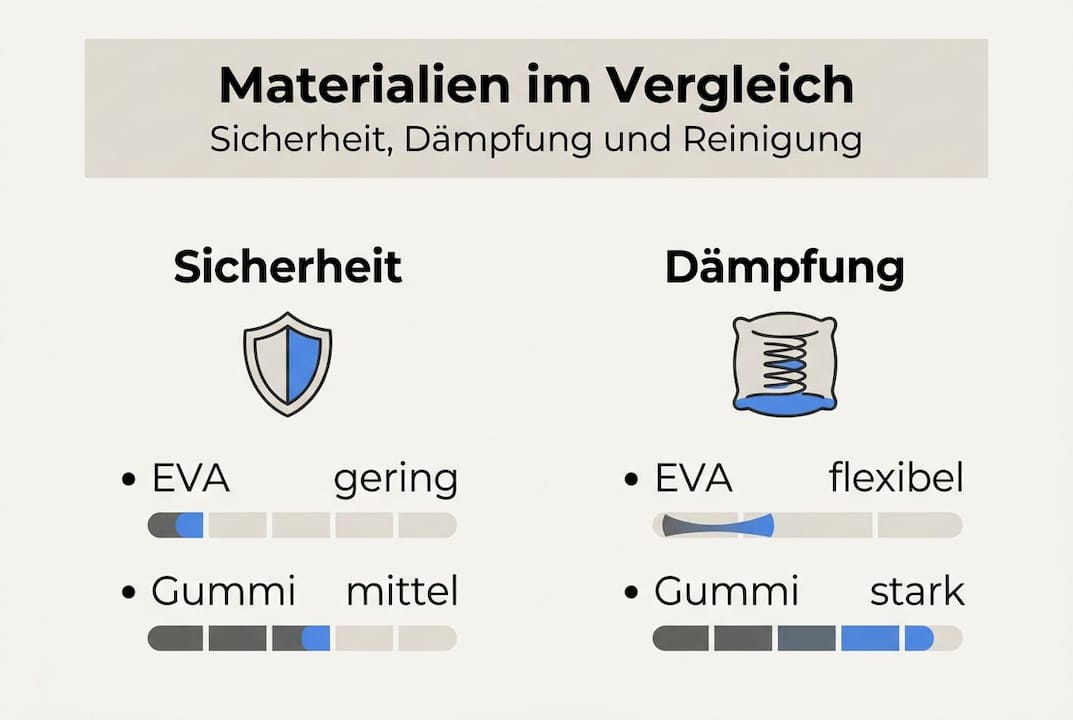 Übersicht: Materialien und Sicherheitsaspekte von Trainingsmatten auf einen Blick