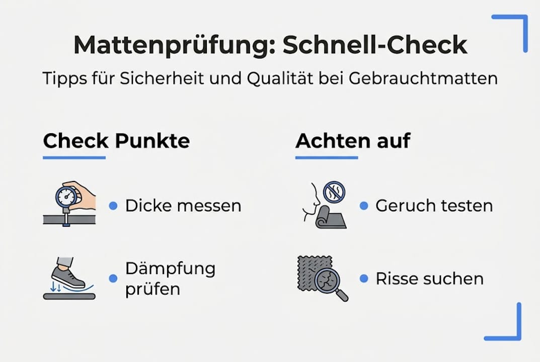 Schritt-für-Schritt-Anleitung: So prüfen Sie Ihre Matte – Alle wichtigen Schritte auf einen Blick