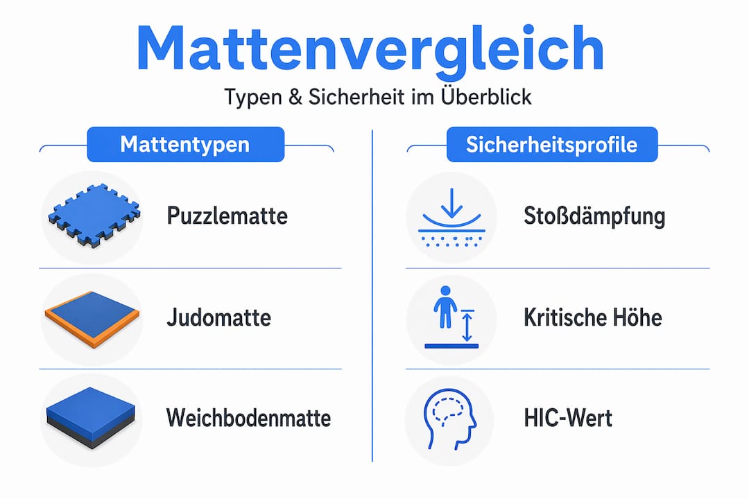 Übersicht: Verschiedene Arten von Fallschutzmatten und ihre Sicherheitsmerkmale