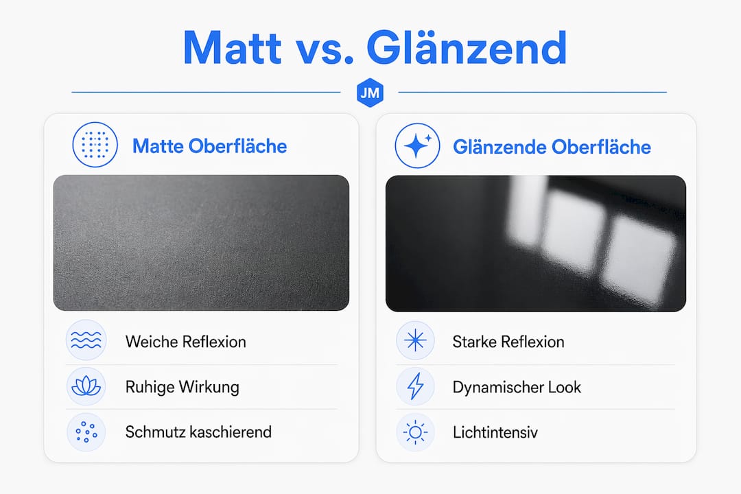 Übersicht: Matte vs. Glänzende Lacke im Vergleich – Alle Unterschiede auf einen Blick