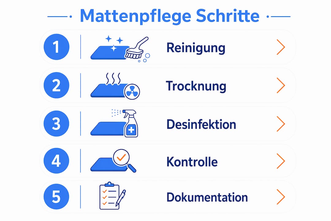 Übersicht: Fünf praktische Schritte zur richtigen Mattenpflege in Kindertagesstätten