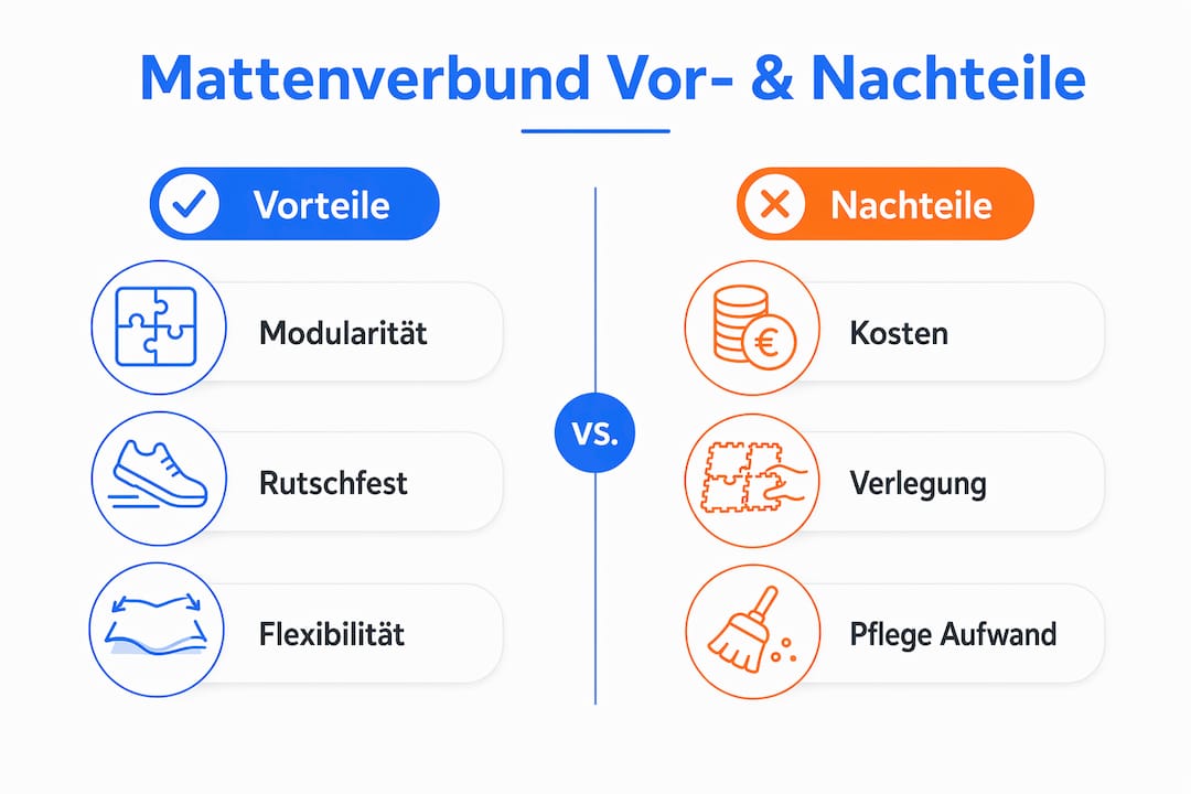 Übersicht: Die wichtigsten Pro und Contra von Mattenverbunden auf einen Blick