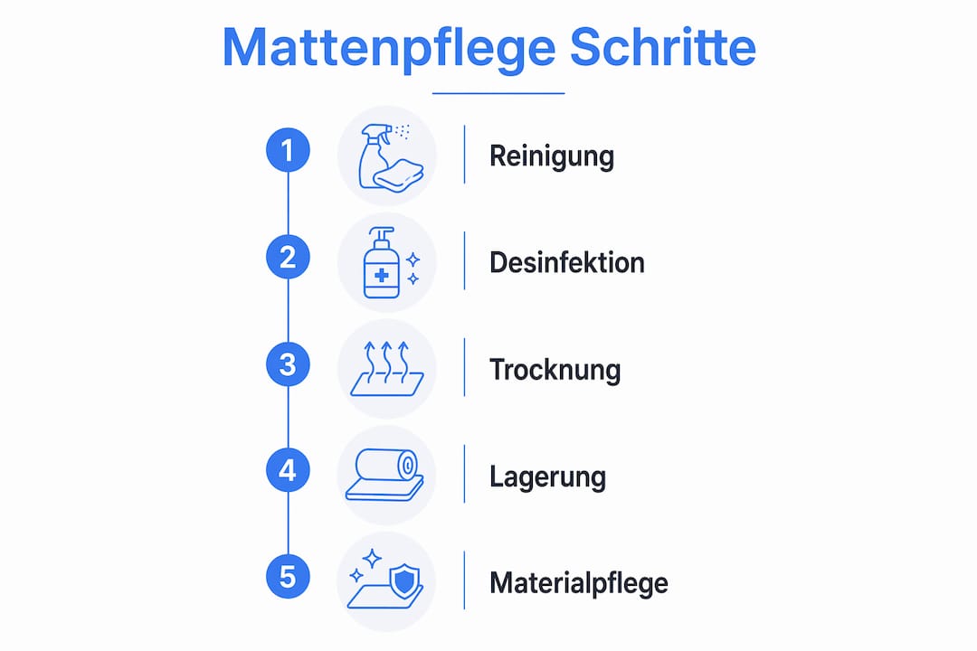 Schritt-für-Schritt-Anleitung: So bleibt Ihre Matte sauber und gepflegt – Die wichtigsten Pflegetipps auf einen Blick