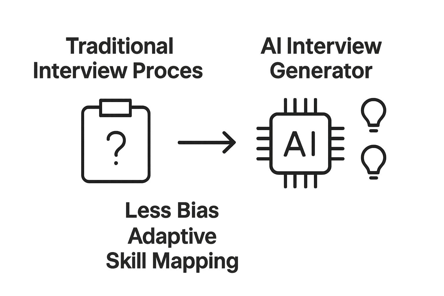Traditional process versus AI generator infographic