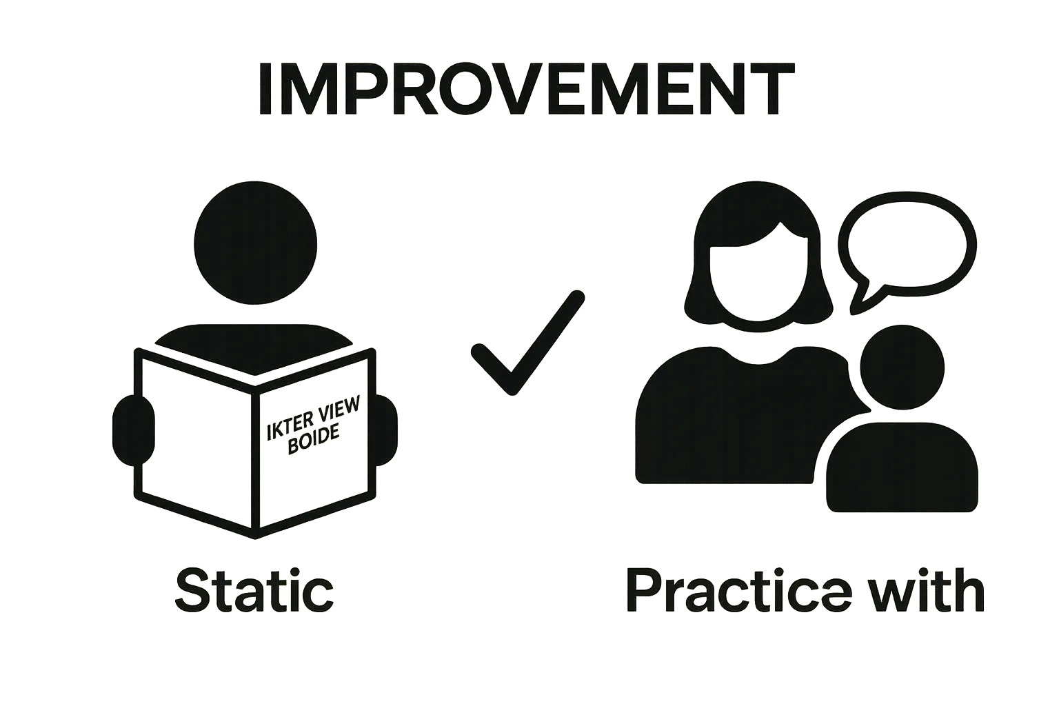 Comparison of static interview prep versus virtual assistant