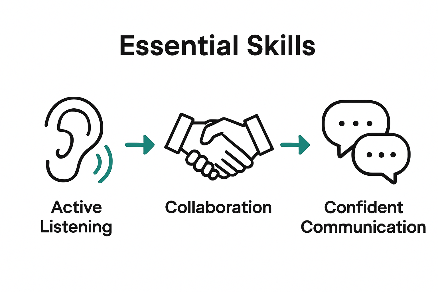 Infographic showing top group interview skills