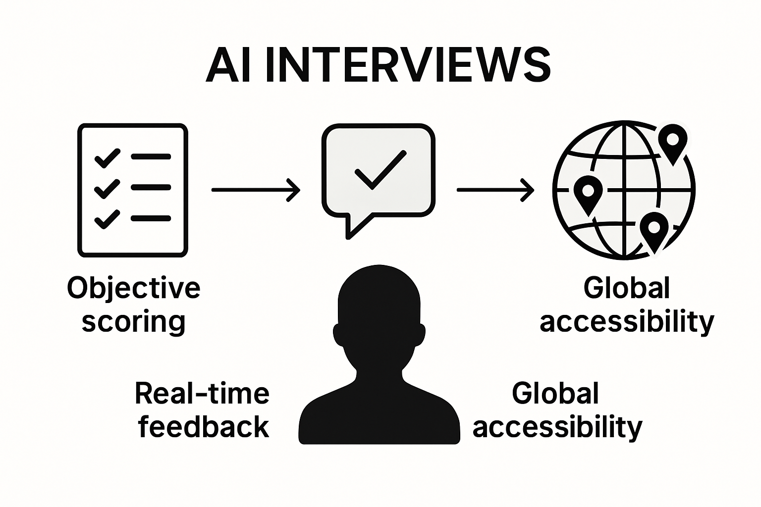 Infographic: three main AI interview benefits