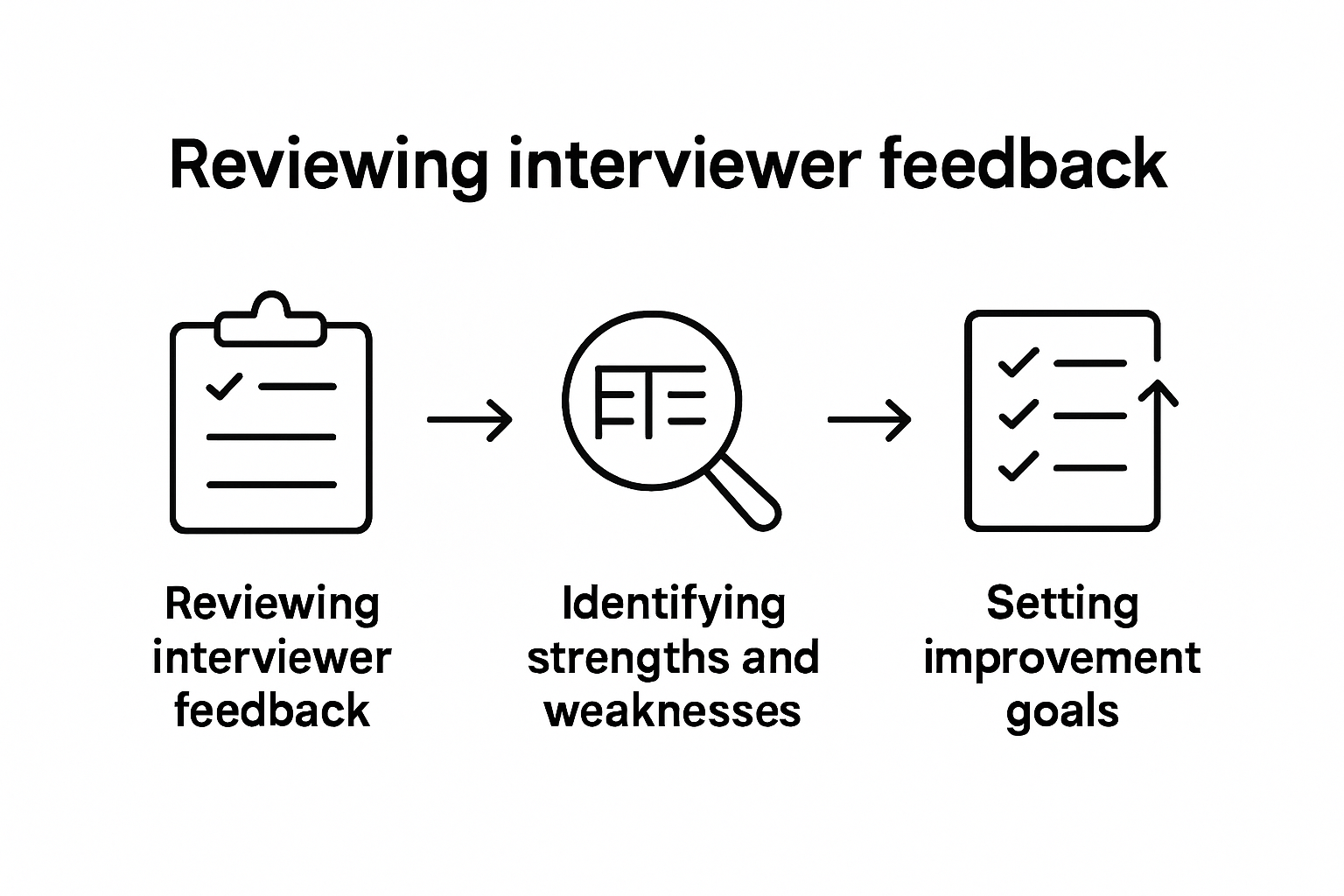 Infographic showing steps for interview analysis