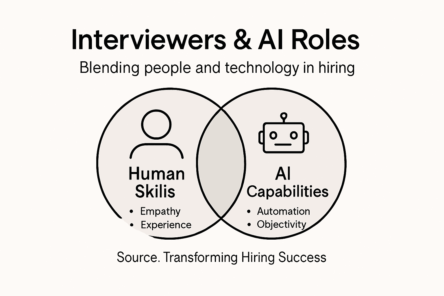 Infographic with AI and interviewer key roles