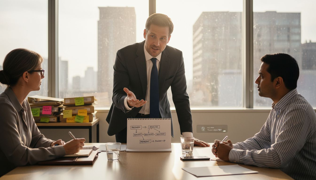 Interviewee demonstrating key traits confidently