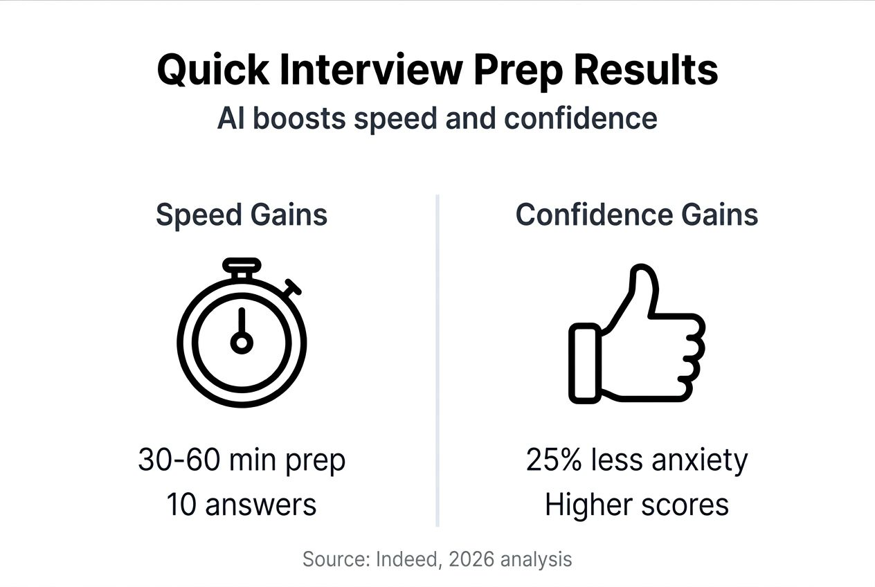 Infographic quick AI interview prep benefits