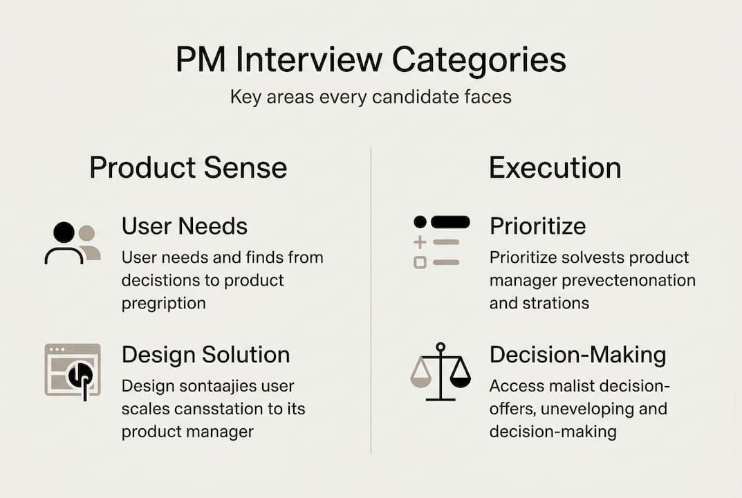 Infographic of core interview question categories