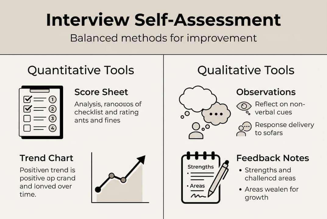 Infographic summarizing self-assessment tools
