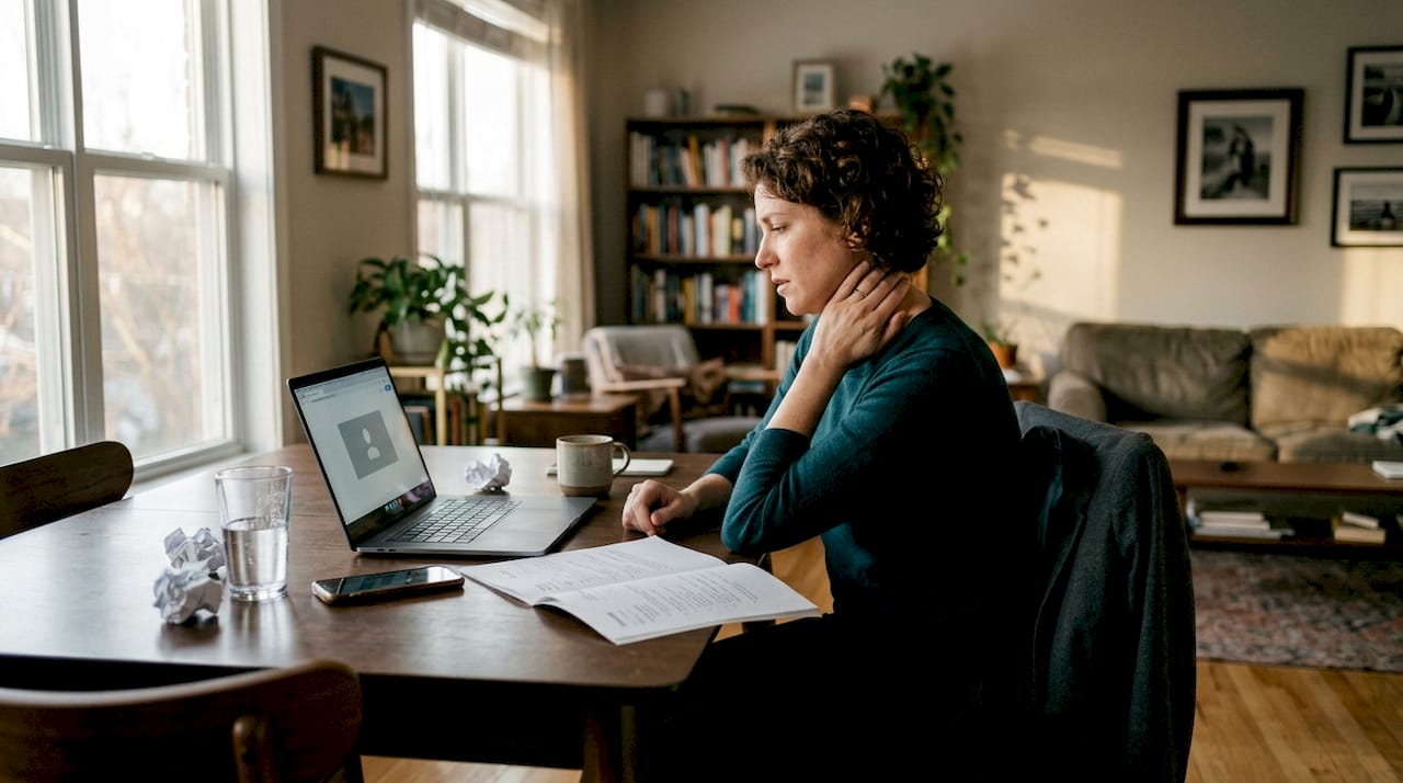 Job seeker practicing mock interview session