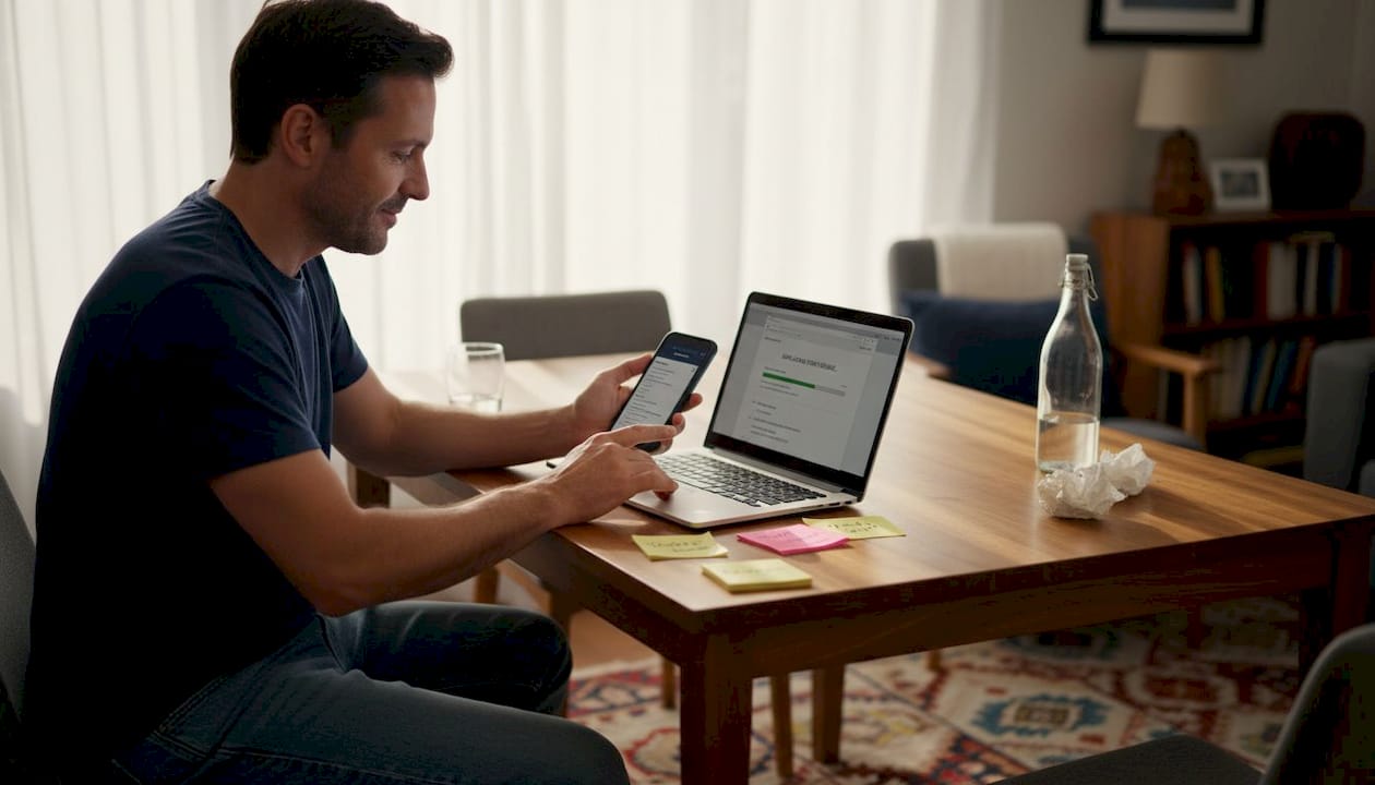 Man uploading resume for AI interview questions