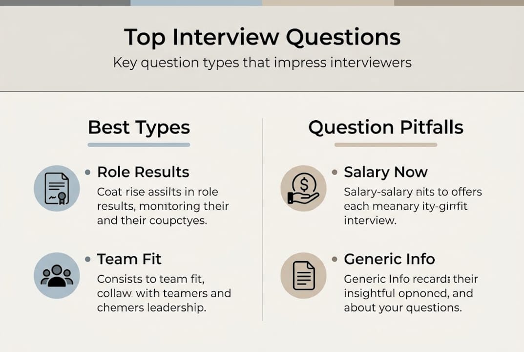 Infographic with interview question categories
