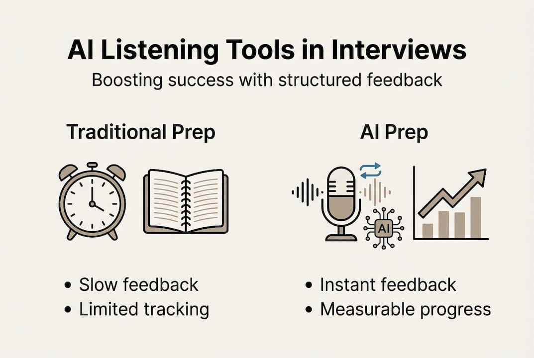 Infographic shows benefits of AI for interviews