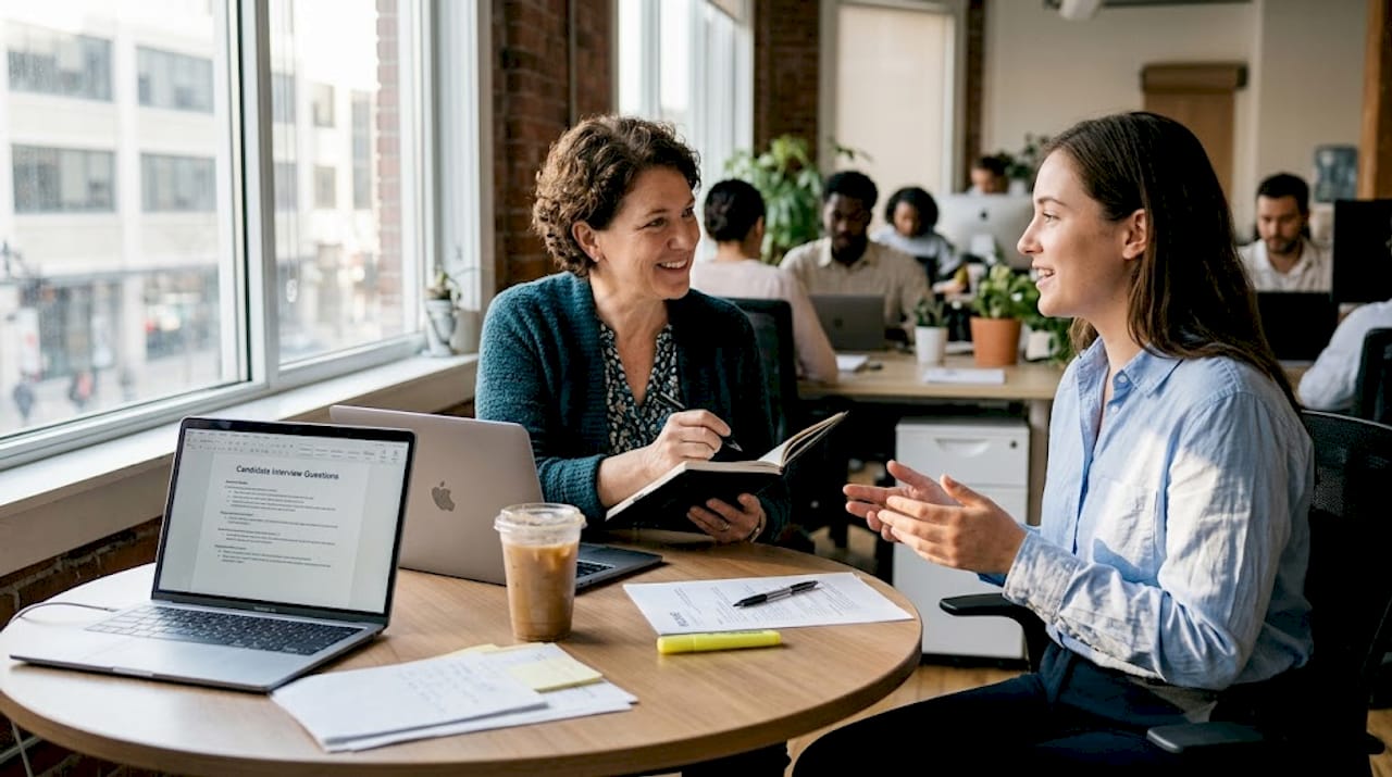 Interviewer discusses probing follow-up questions