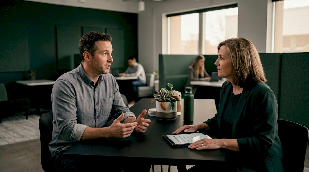 Candidate answers manager’s interview question