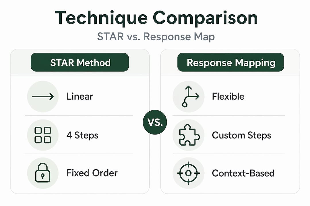 Infographic comparing STAR method and response mapping