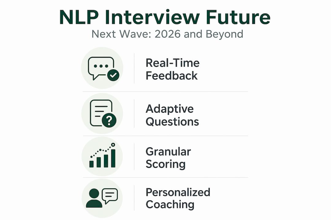 Infographic of future NLP interview technology steps