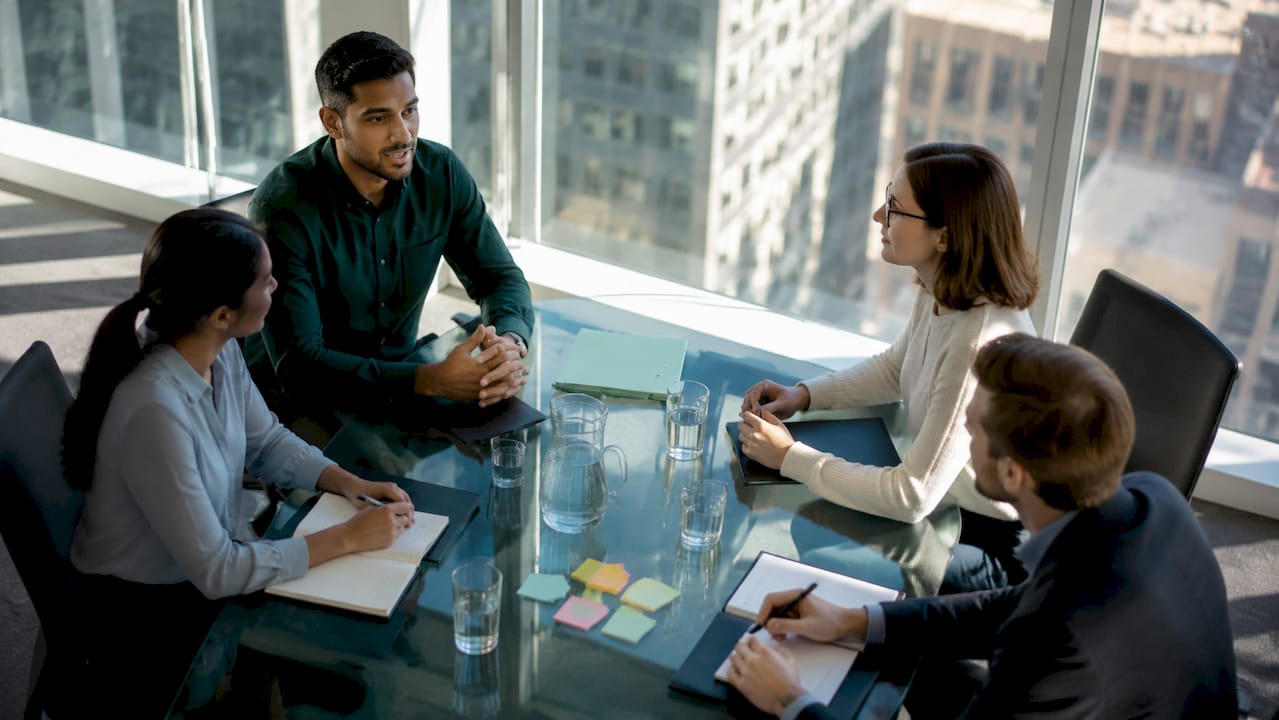 Panel interview group interaction