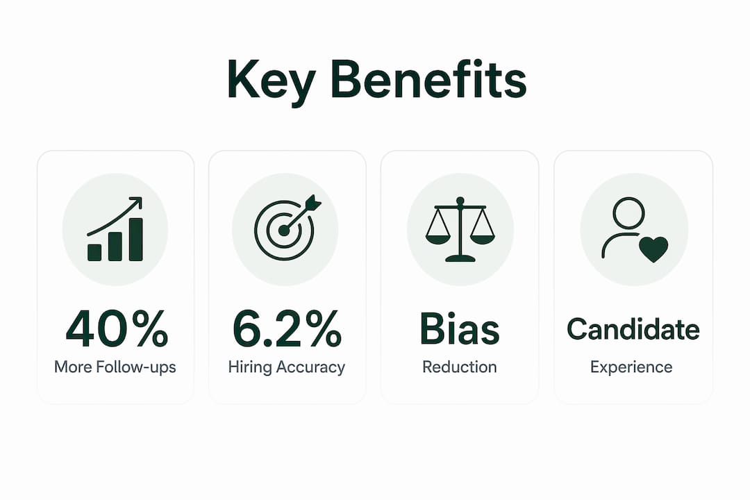 Infographic showing benefits of dynamic interview adaptation
